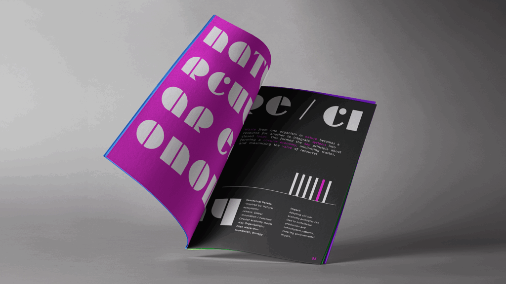 Image of a mockup I made showcasing my work. The Mockup is of a book I made for a typography assignment.